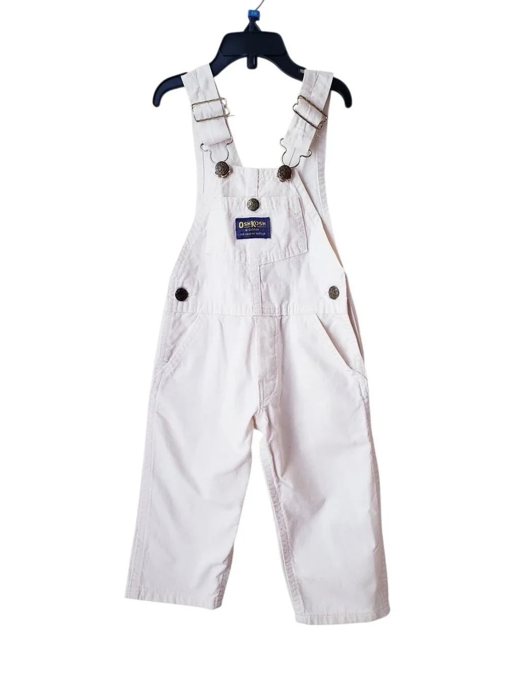 Vintage OshKosh BGosh Cream Cotton Overalls